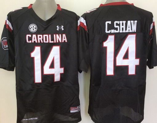 South Carolina Gamecocks #14 Connor Shaw Black NCAA Football Under Armour Jersey