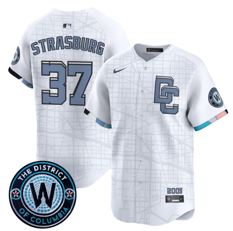 Stephen Strasburg Jersey #37 Washington Nationals 2025 City Connect Premier Limited Stitched White