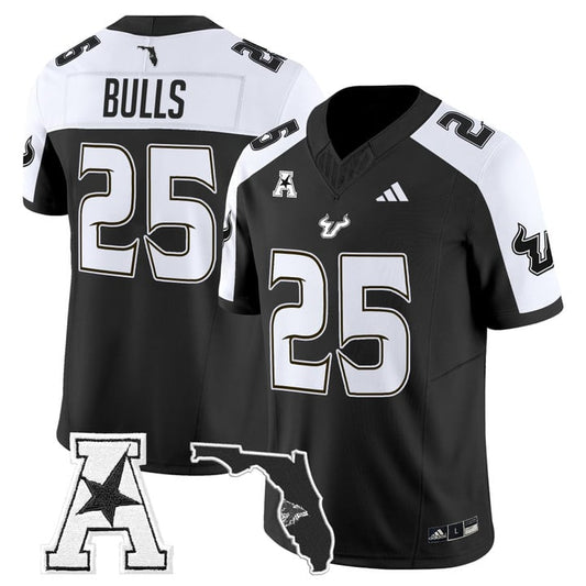 Bulls Jersey #25 South Florida Bulls 2025 Vapor Limited Stitched Black Alter
