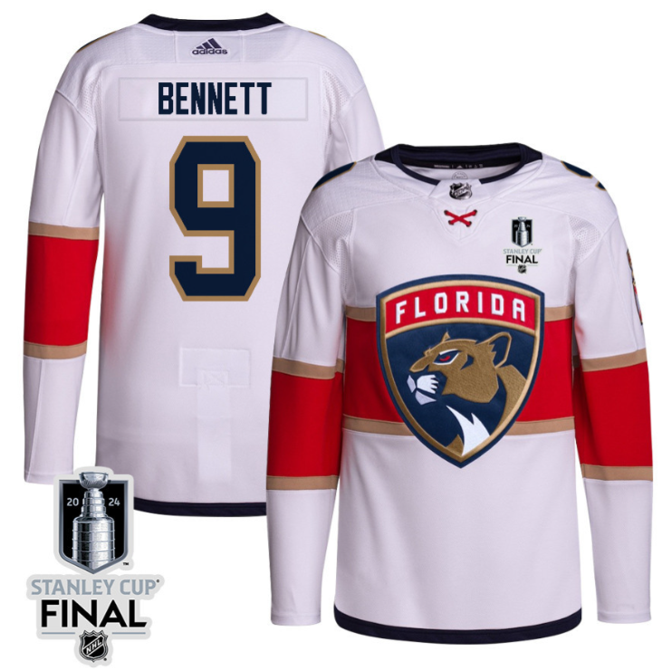 Sam Bennett 9 Florida Panthers 2024 STANLEY CUP Final Away Breakaway Jersey Men, White