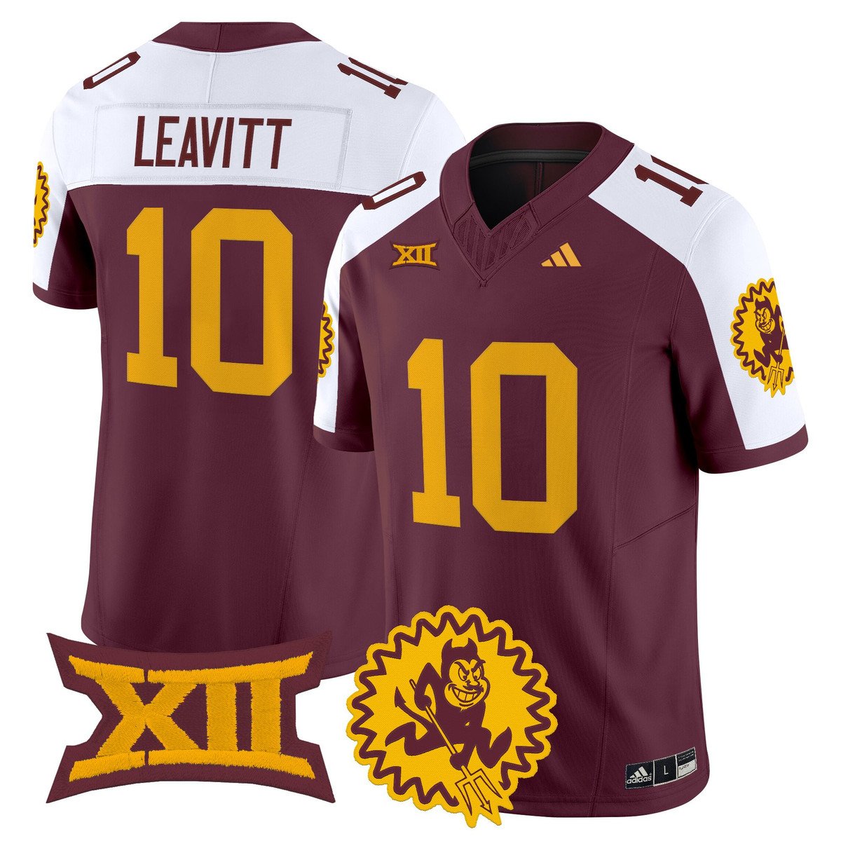 Sam Leavitt Jersey #10 Arizona State Sun Devils 1975 Throwback Maroon Alter