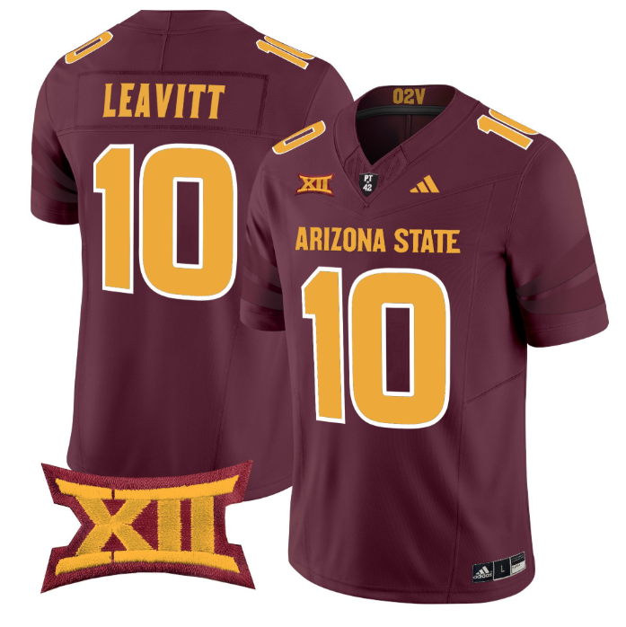 Sam Leavitt Jersey #10 Arizona State Sun Devils 2025 Limited Stitched Maroon