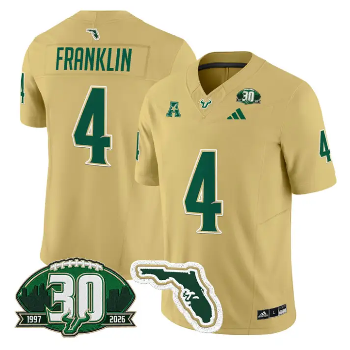 Sam Franklin Jersey #4 South Florida Bulls 30th Patch Limited Stitched