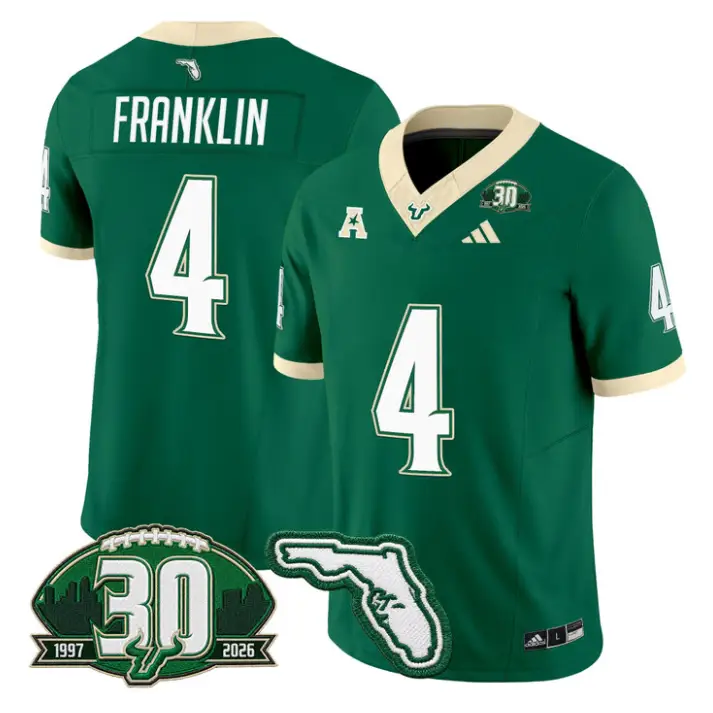 Sam Franklin Jersey #4 South Florida Bulls 30th Patch Limited Stitched