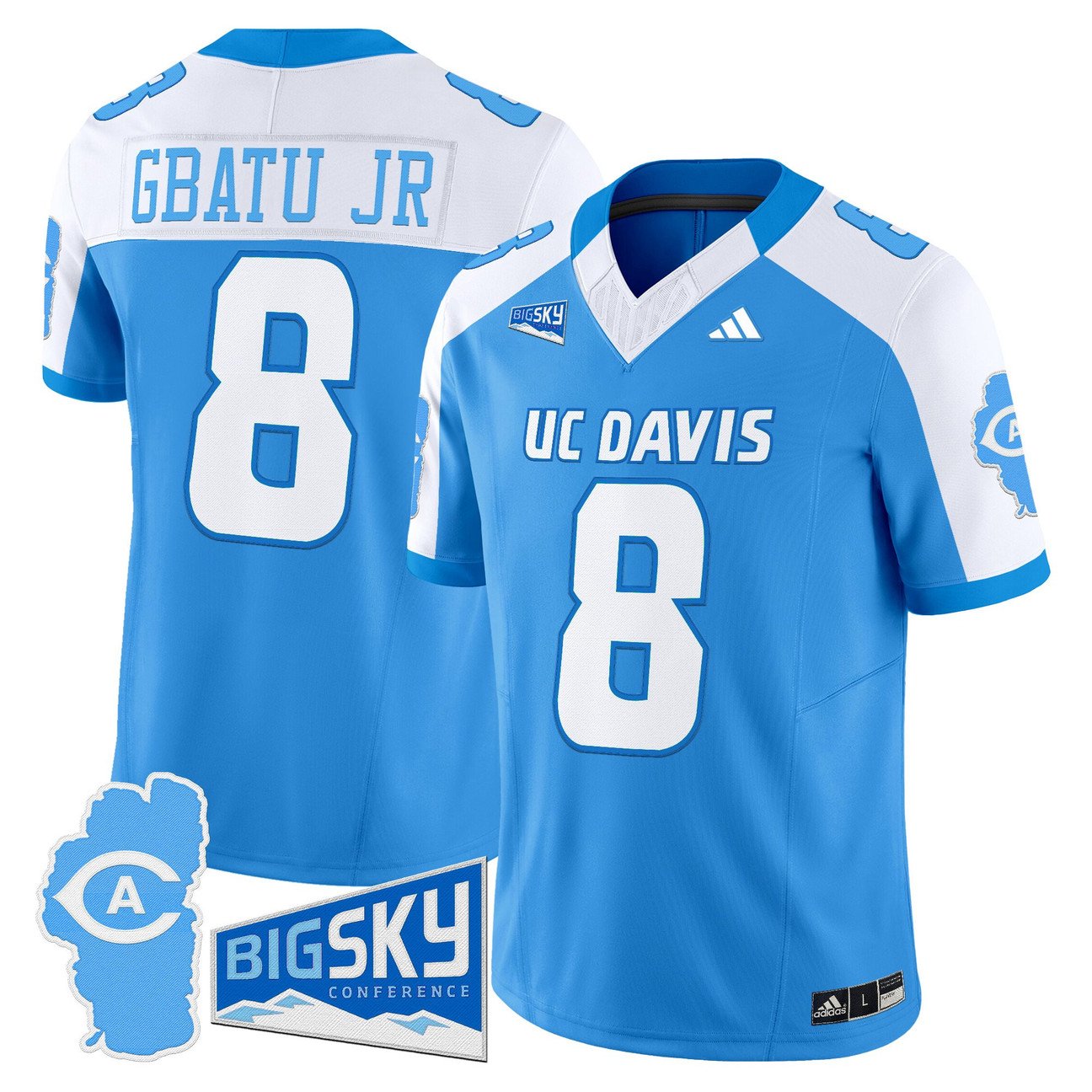 Samuel Gbatu Jr Jersey #8 UC Davis Aggies 2025 Lake Tahoe Patch