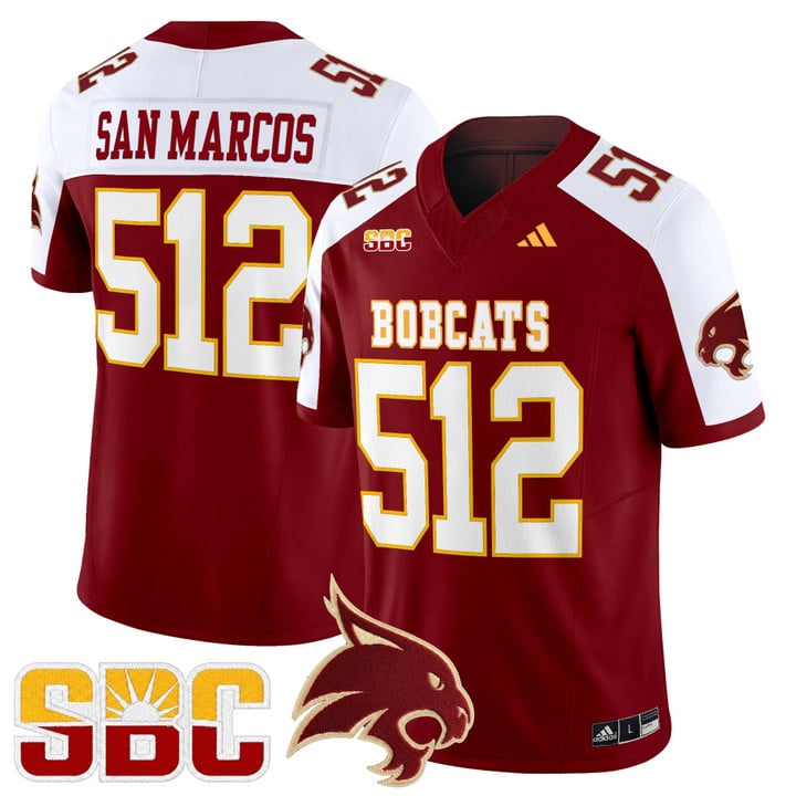 San Marcos Jersey #512 Texas State Bobcats 2025 Limited Stitched