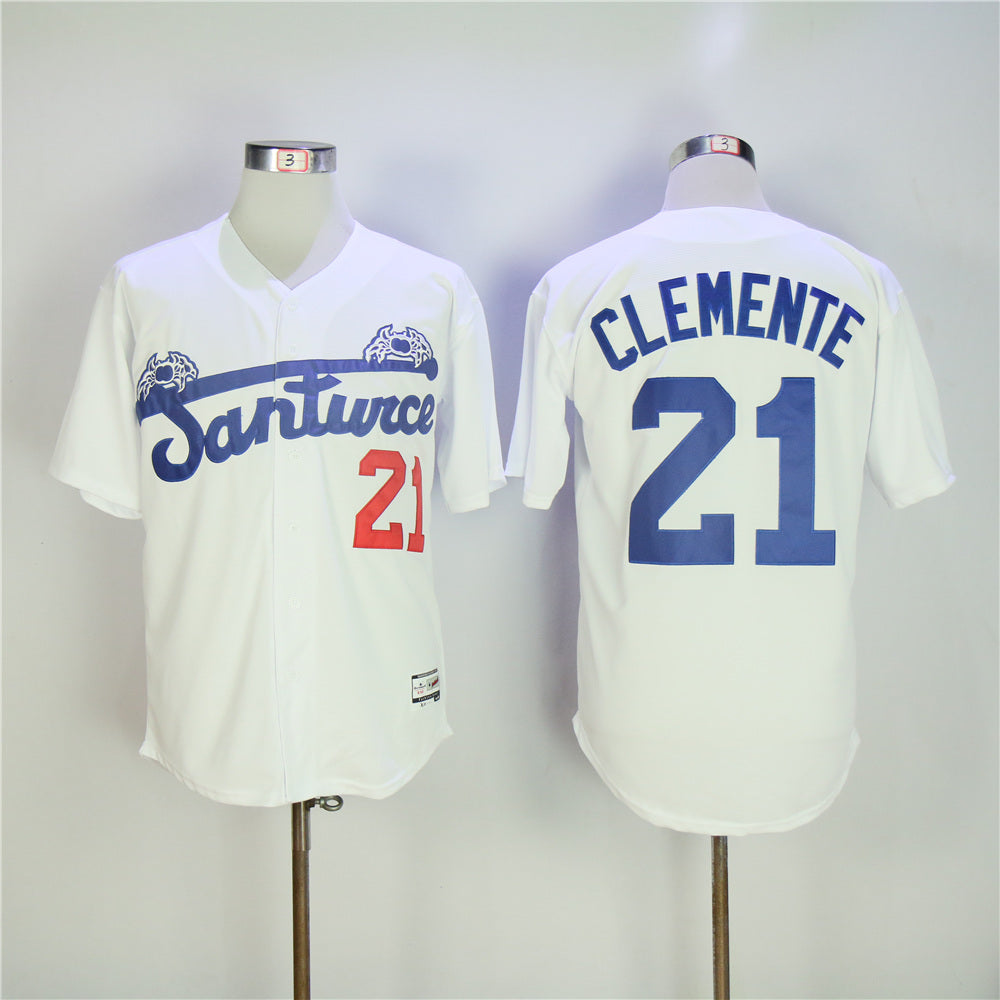 Santurce Crabbers #21 Roberto Clemente Movie Baseball Jersey