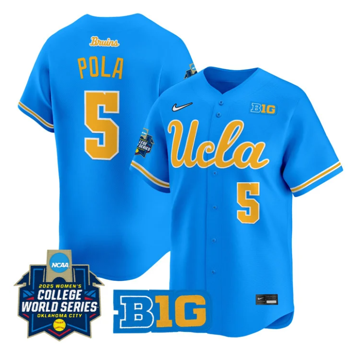 Savannah Pola Jersey #5 UCLA Bruins Softball 2025 World Series Stitched Pinstripe