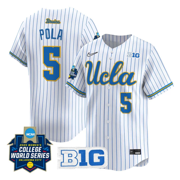 Savannah Pola Jersey #5 UCLA Bruins Softball 2025 World Series Stitched Pinstripe