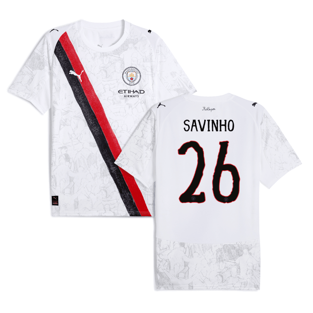 Savio 26 Manchester City 2025-26 Match Jersey – White