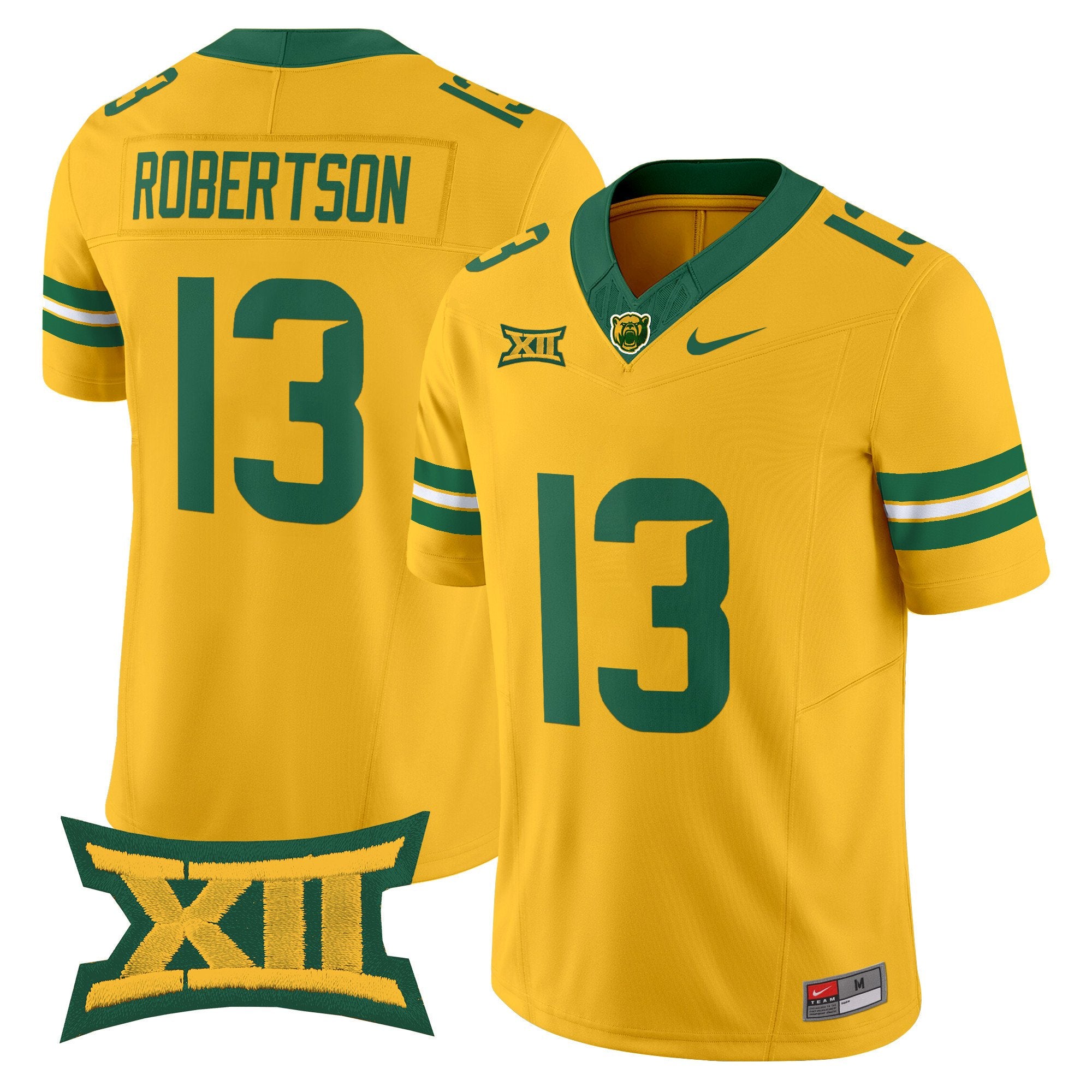 Sawyer Robertson Jersey #13 Baylor Bears 2025 Stitched Gold