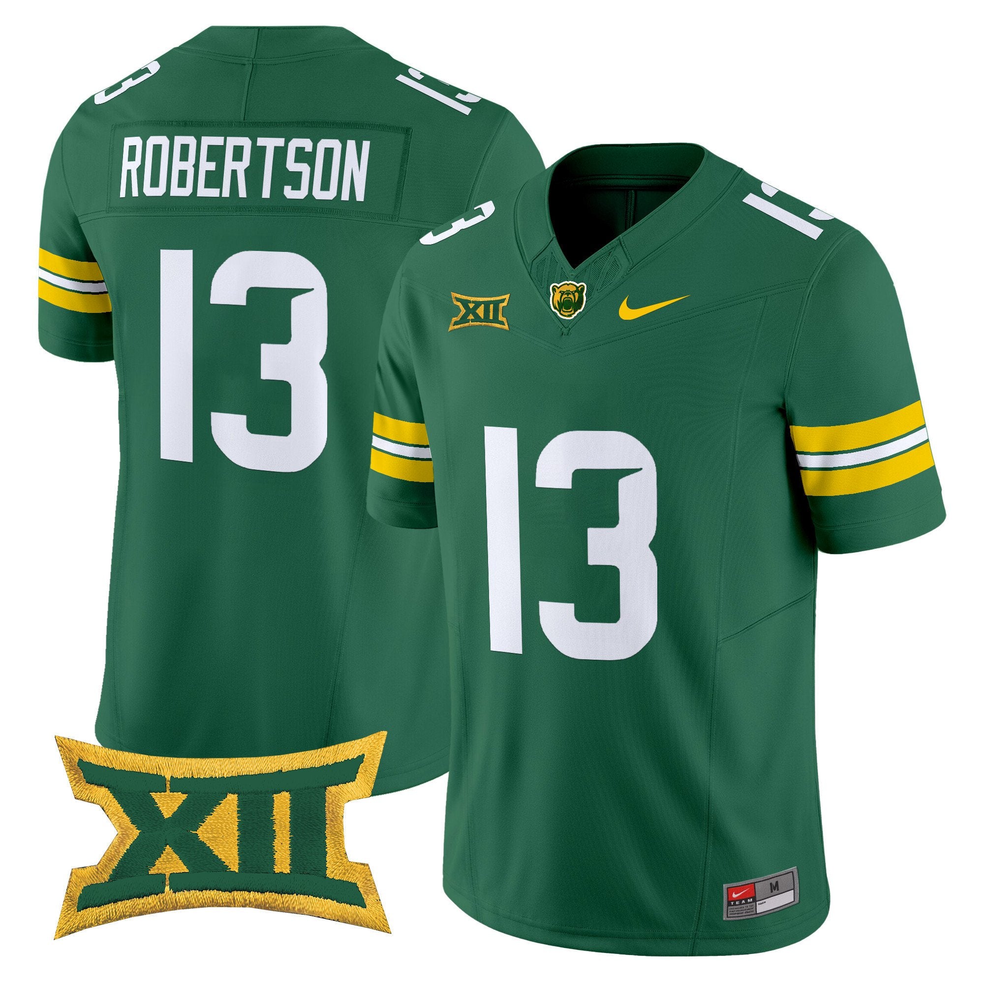 Sawyer Robertson Jersey #13 Baylor Bears 2025 Stitched Green