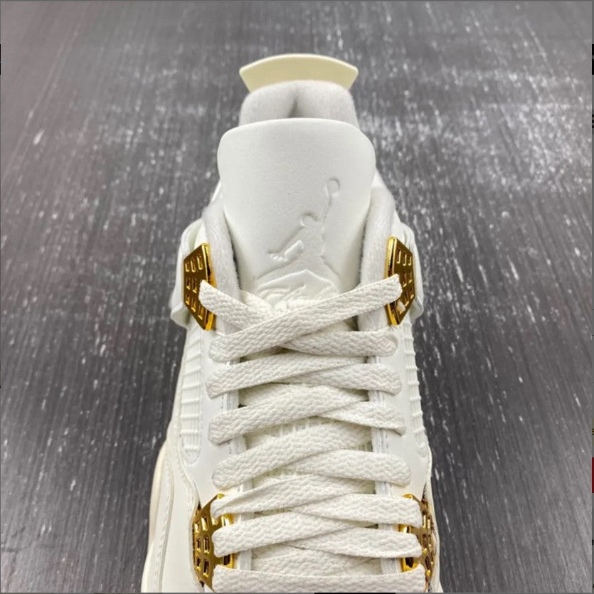 Air Jordan 4 Sail Metallic Gold Shoes Sneakers