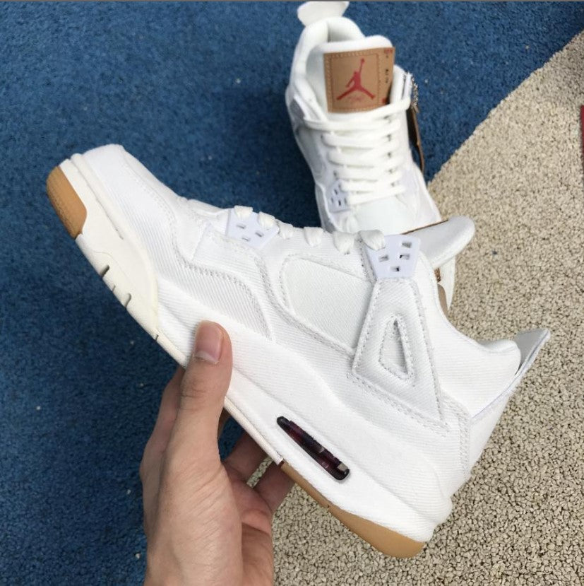 Air Jordan 4 Retro Levi’s White (Levi’s Tag) Shoes