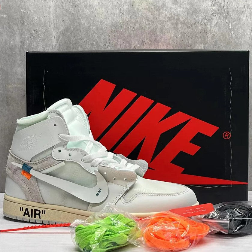 OFF-WHITE x Air Jordan 1 High White Shoes Sneakers