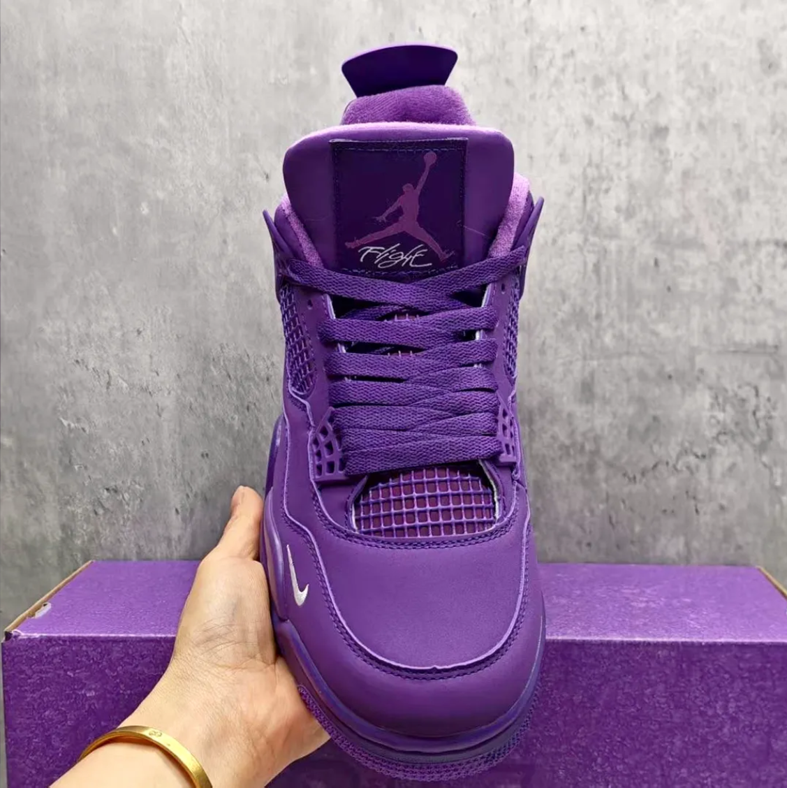 Nigel Sylvester x Air Jordan 4 Purple Shoes Sneakers