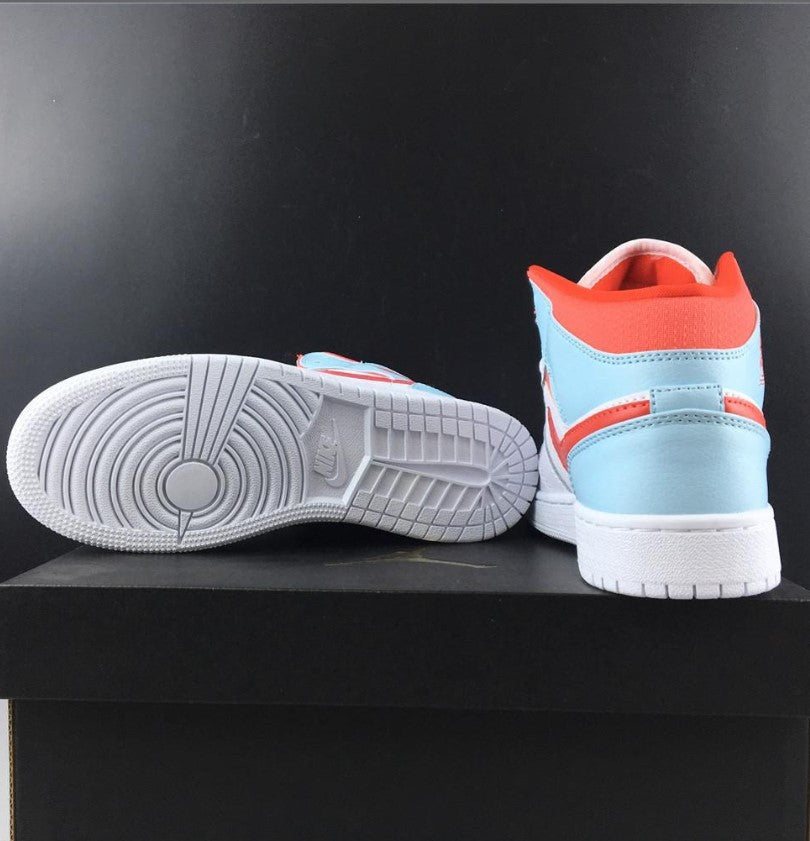 Air Jordan 1 Mid White Topaz Mist (GS) Shoes Sneakers