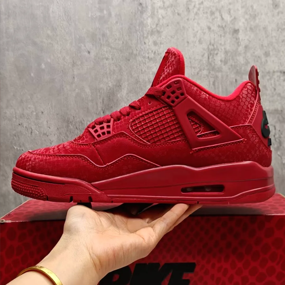 Nigel Sylvester x Air Jordan 4 Red Mamba Shoes Sneakers