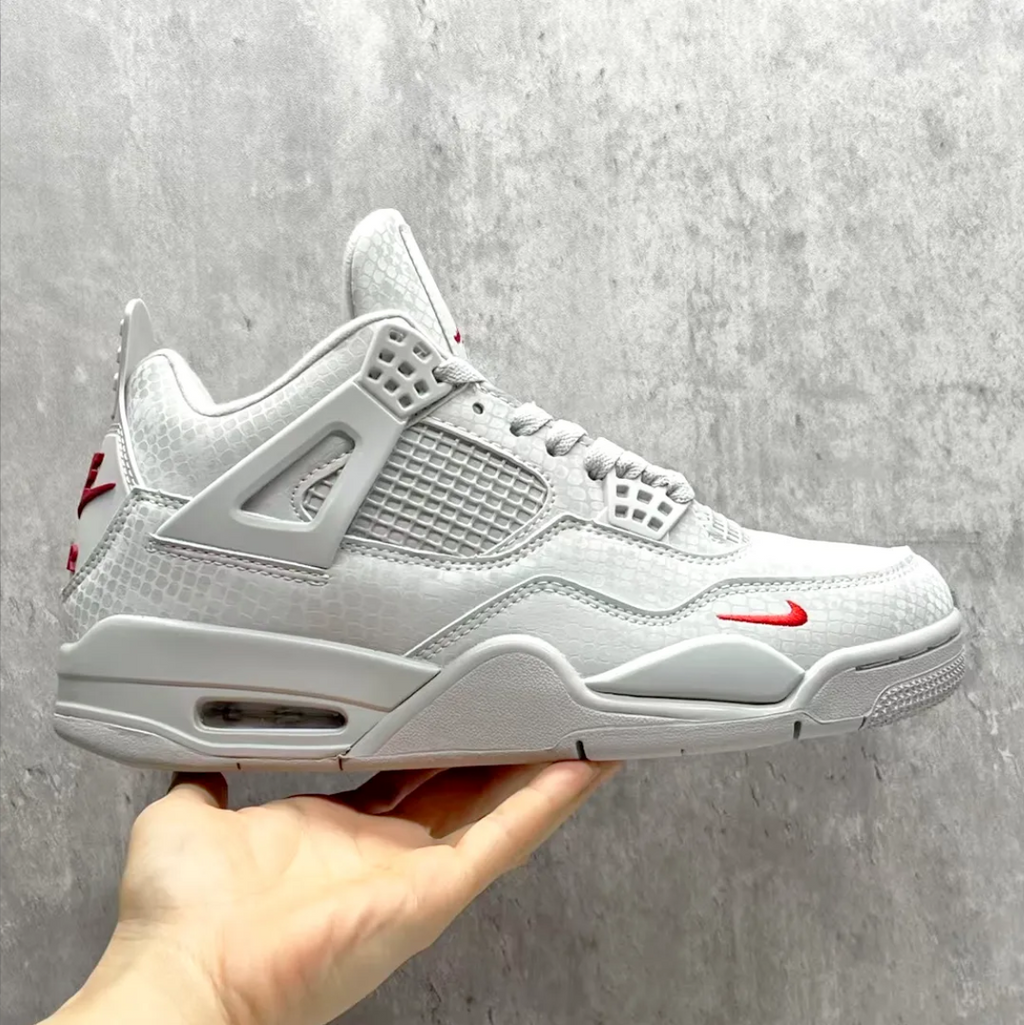 Nigel Sylvester x Air Jordan 4 White Grey Mamba Shoes Sneakers