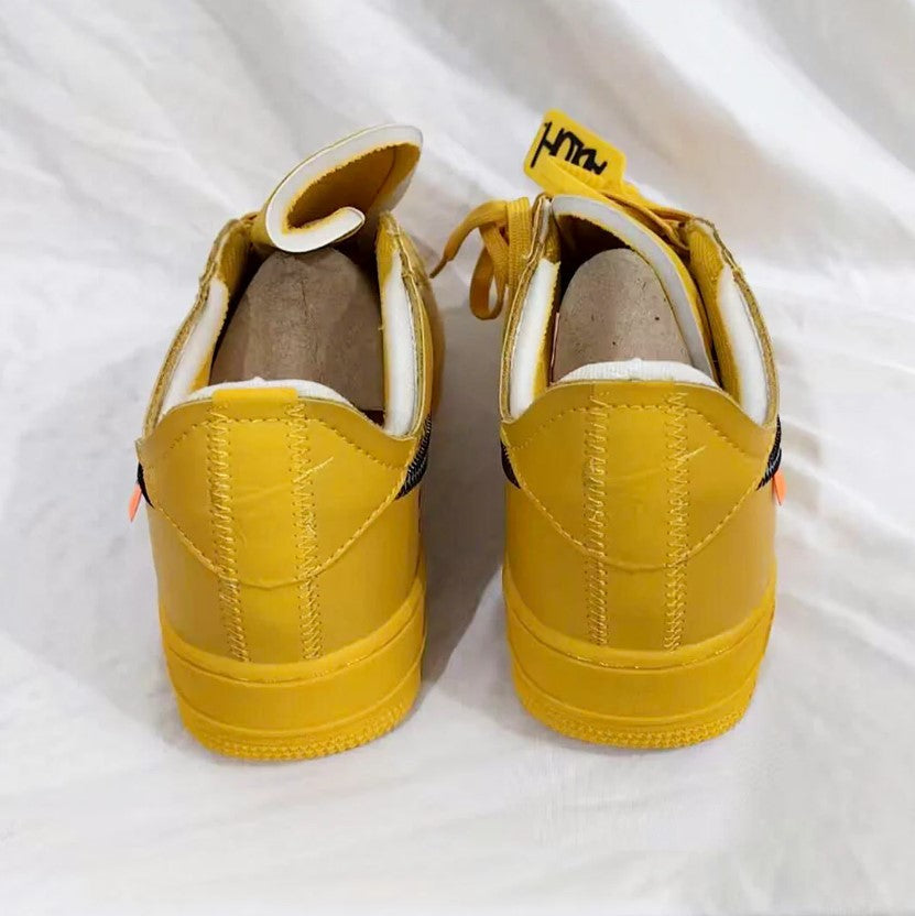 Off-White x Air Force 1 Low University Gold Lemonade Shoes Sneakers