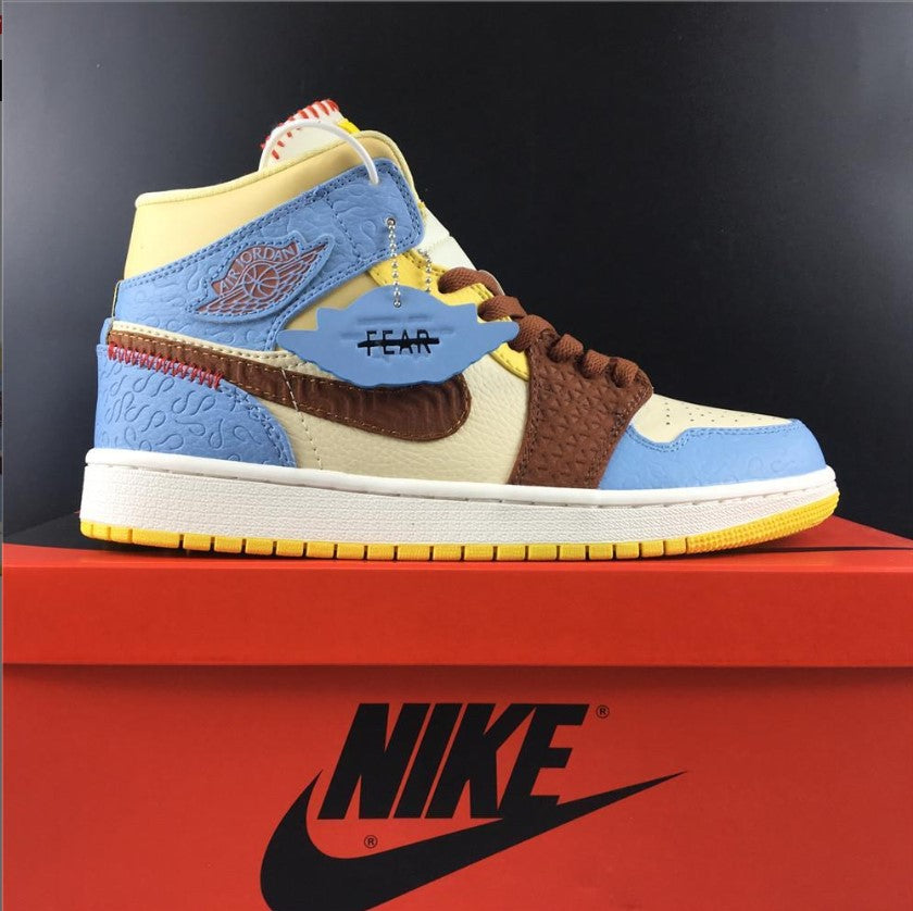 Air Jordan 1 Mid SE Fearless Maison Chateau Rouge Shoes Sneakers