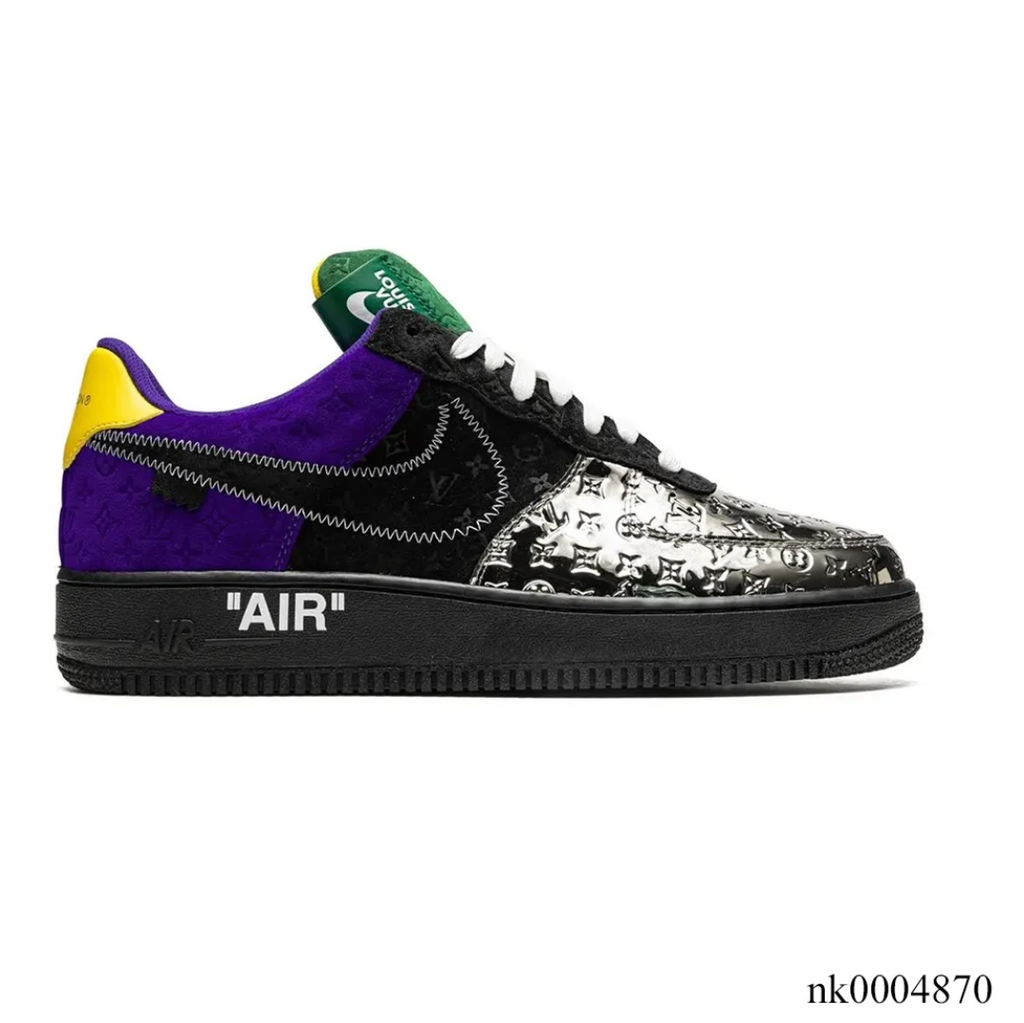 LV x Air Force 1 Low ‘Virgil Abloh Purple Metallic Silver’ Shoes Sneakers