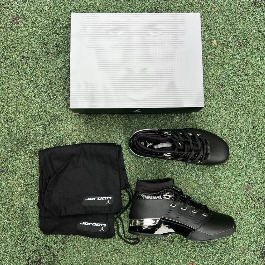 Air Jordan 17 Low Black Patent Shoes Sneakers
