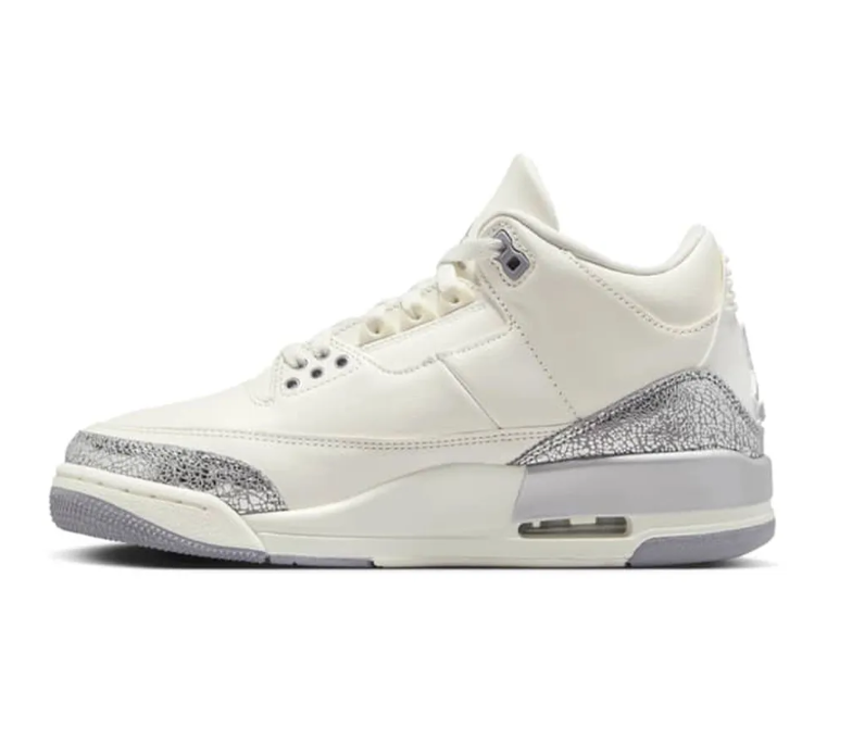 Air Jordan 3 SailMetallic Silver Shoes Sneakers