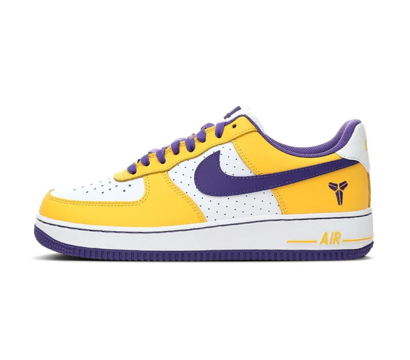 Kobe Bryant x AF 1 Low White Purple Yellow Shoes Sneaker