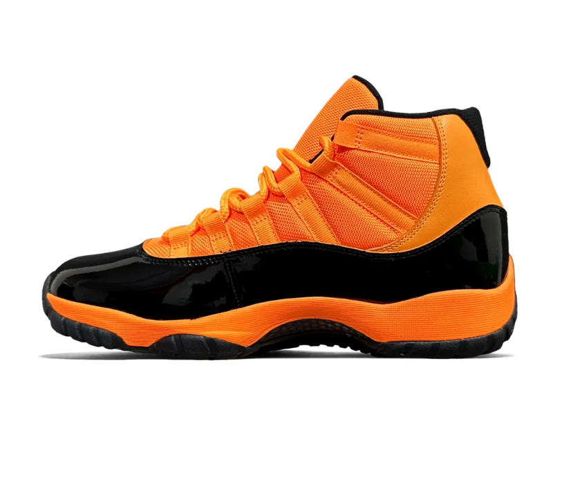 Air Jordan 11 Black Orange Shoes Sneakers