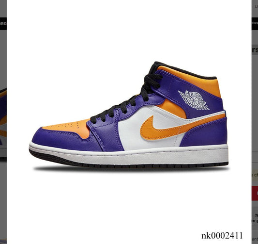 Air Jordan 1 Mid Lakers Shoes Sneakers
