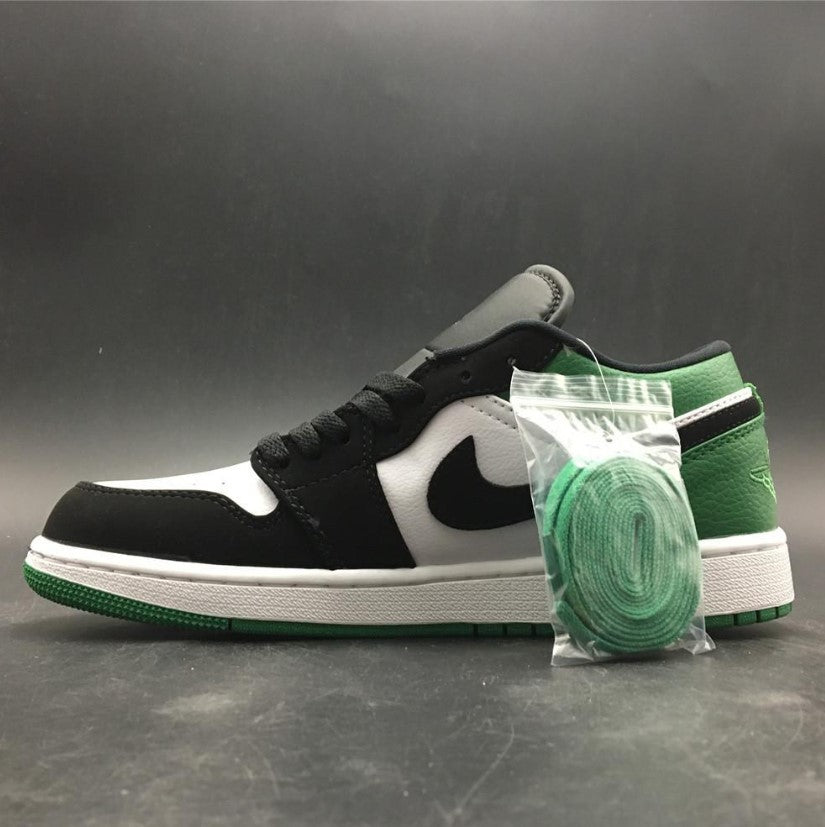 Air Jordan 1 Low White Black Mystic Green Shoes Sneakers