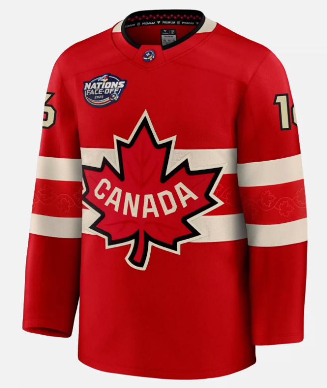 Men's Mitch Marner Jersey #16 Red 2025 4 Nations Face-Off Stitched