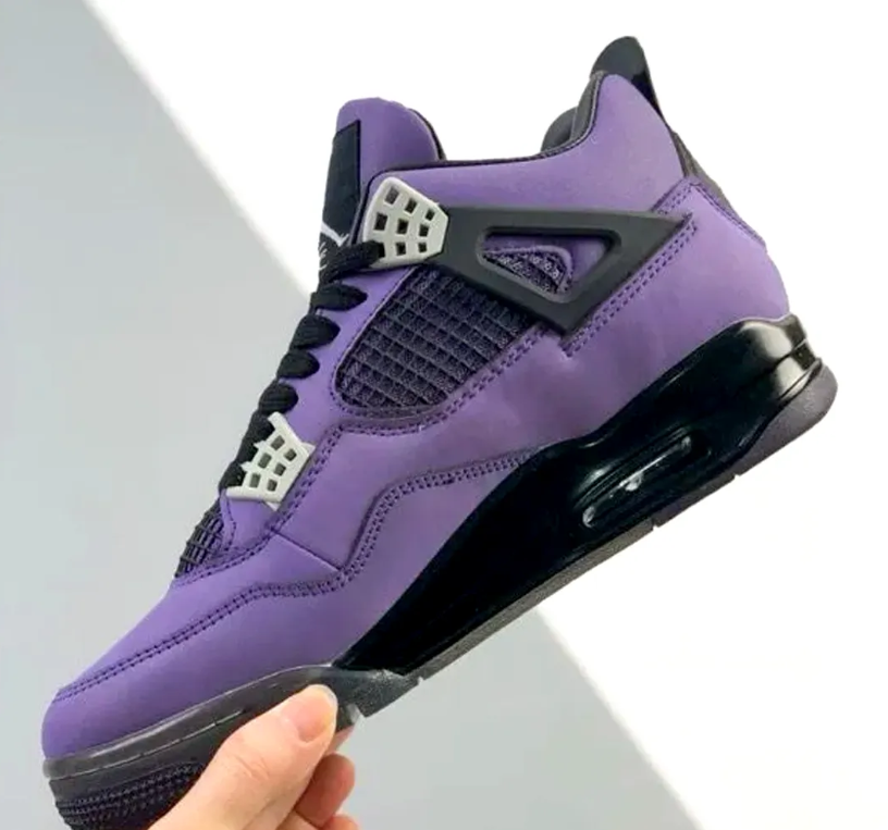 Travis Scott x AJ 4 F&F Dynasty Purple Shoes Sneakers