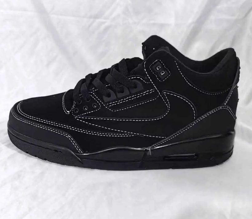 Travis Scott x AJ 3 Black Cat Shoes Sneakers