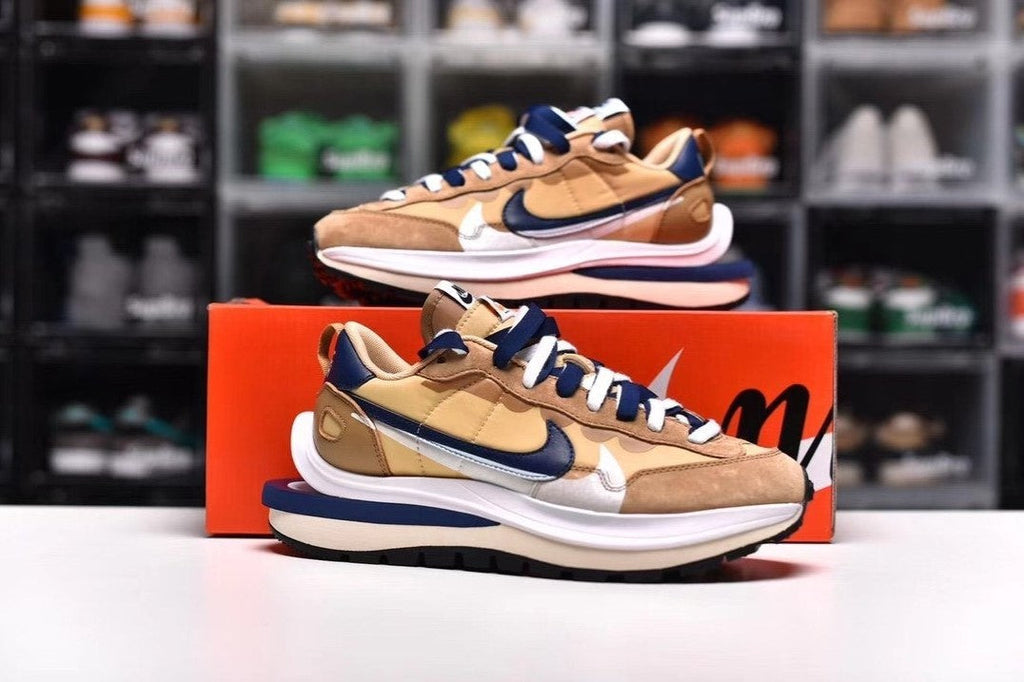 Sacai x VaporWaffle Sesame Blue Void Shoes Sneakers