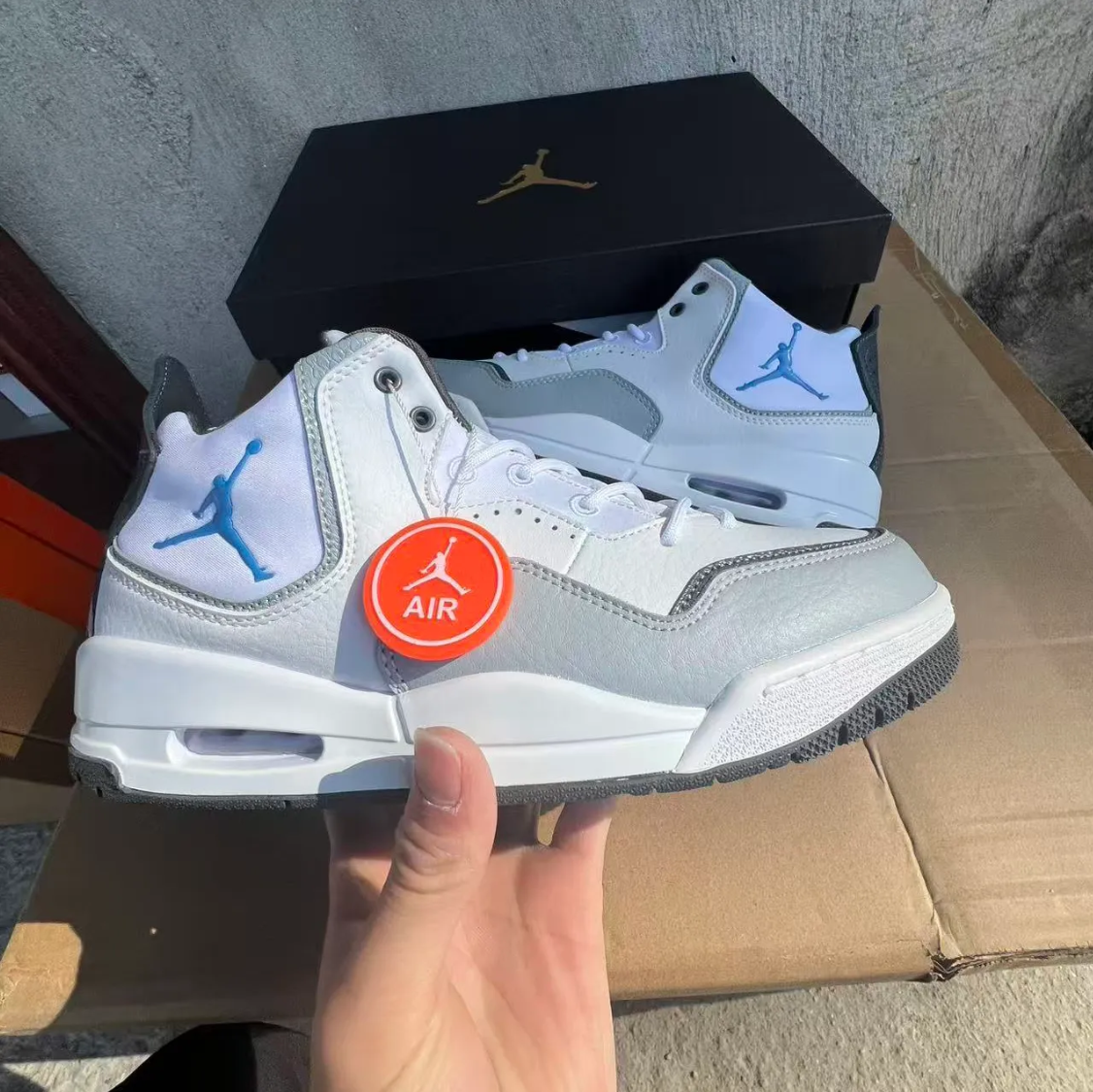 Air Jordan Courtside 23 White University Blue Shoes Sneakers