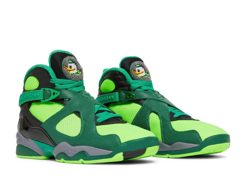 Air Jordan 8 Oregon PE Gorge Green Shoes Sneakers