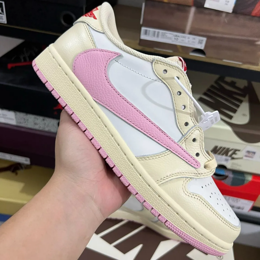 Travis Scott x Air Jordan 1 Low OG Sail Shy Pink Shoes Sneakers
