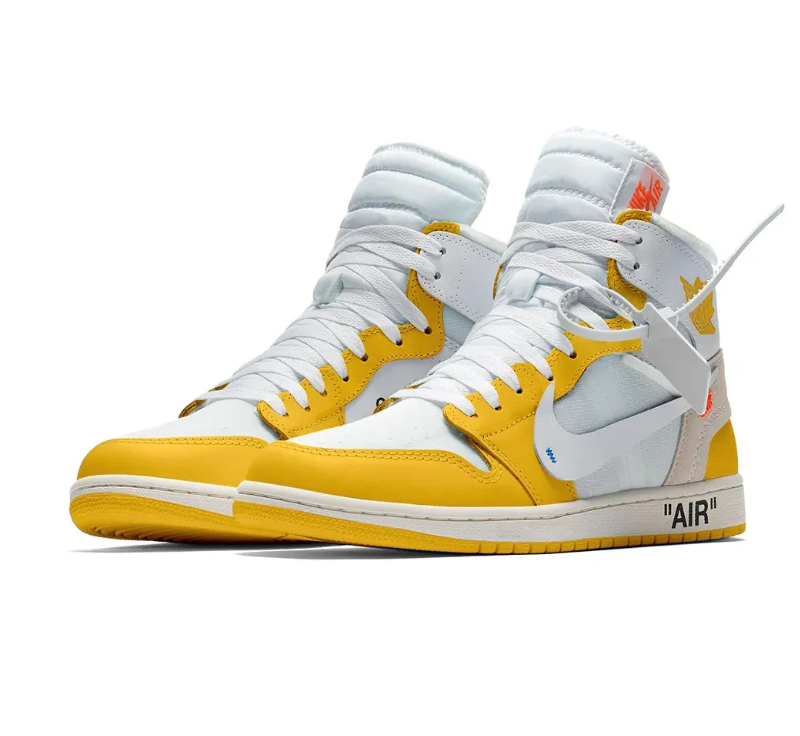 OFF-WHITE x Air Jordan 1 High OG Canary Shoes Sneakers