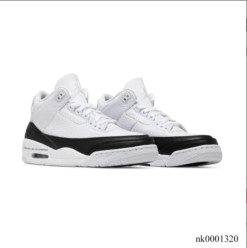 Fragment x AJ 3 White Black Shoes Sneakers