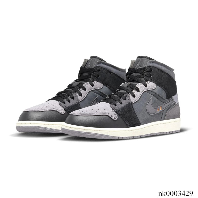 Air Jordan 1 Mid Craft Inside Out Black Shoes Sneakers