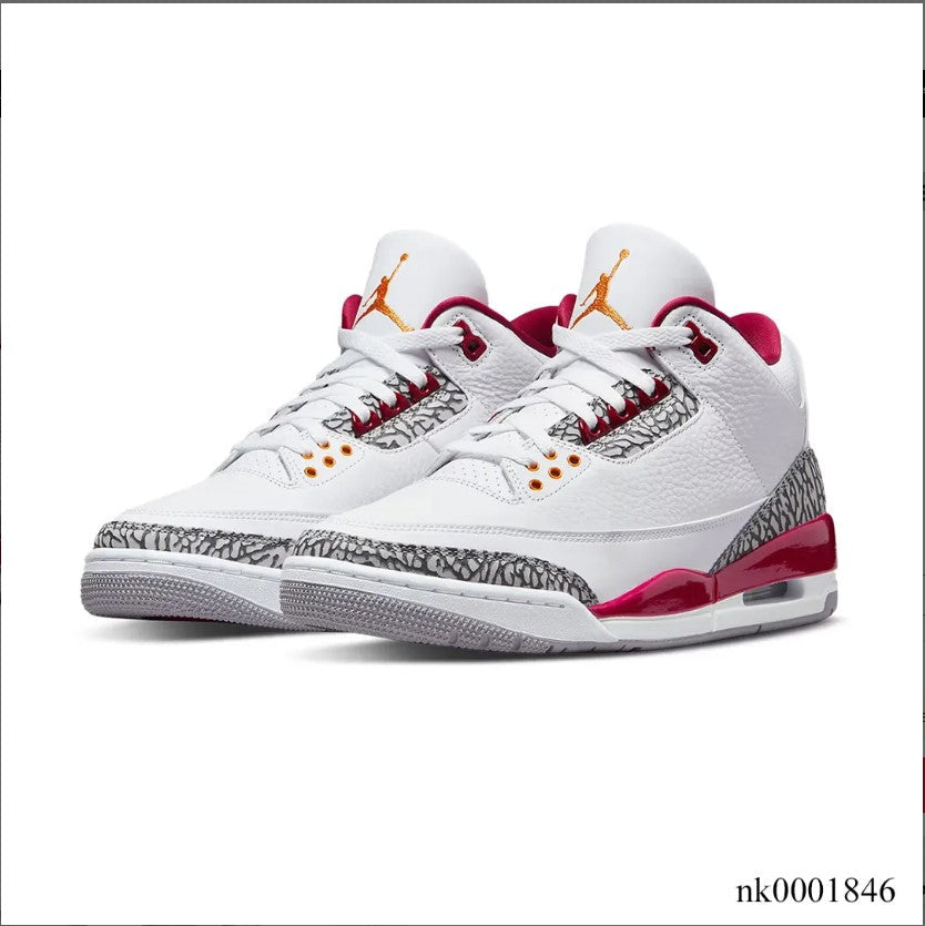 Air Jordan 3 Retro Cardinal Red Shoes Sneakers