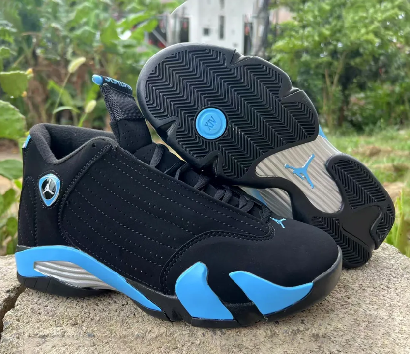 Air Jordan 14 Black University Blue Shoes Sneakers