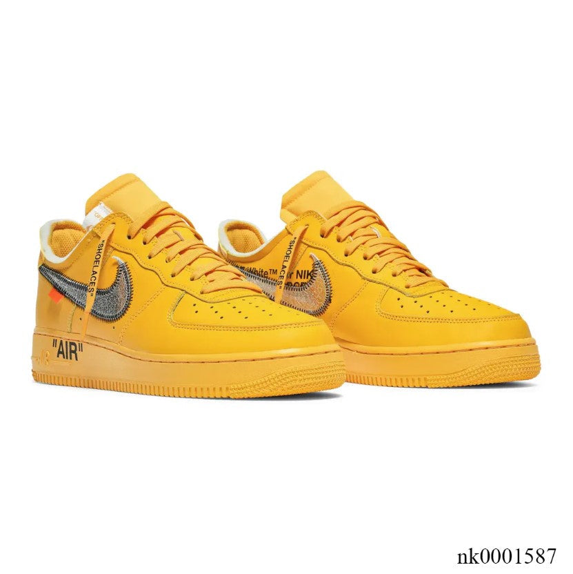 Off-White x Air Force 1 Low University Gold Lemonade Shoes Sneakers