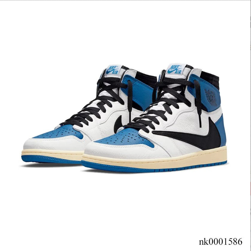 Travis Scott x Fragment xAir Jordan 1 High “Military Blue” Shoes Sneakers