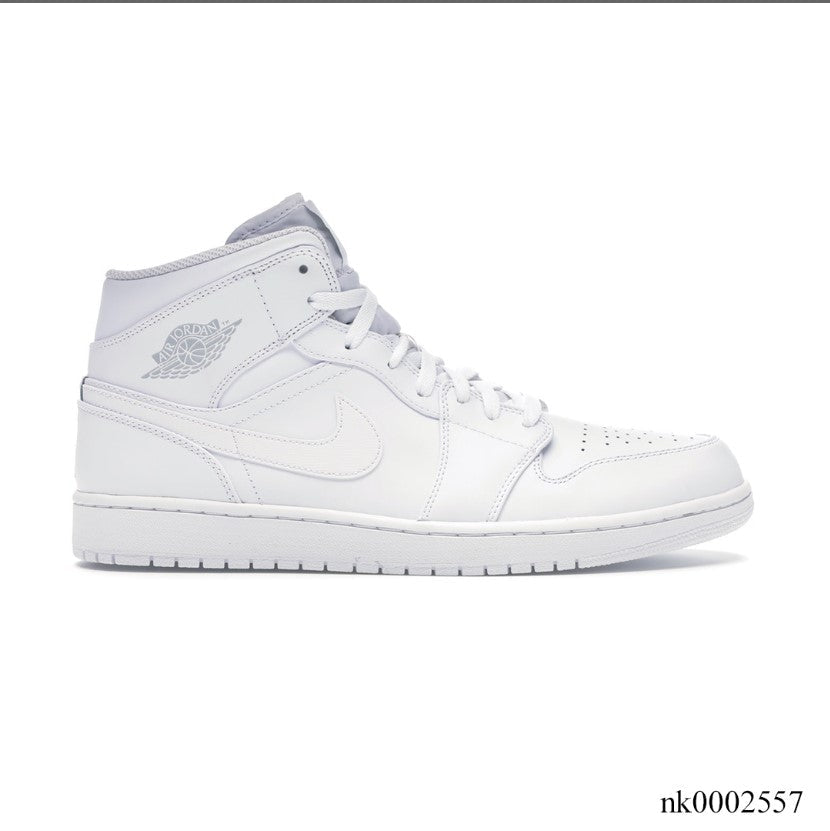 Air Jordan 1 Mid White Pure Platinum Shoes Sneakers