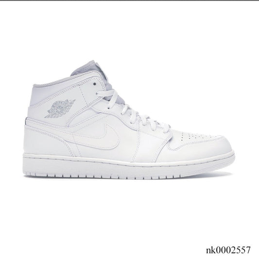 Air Jordan 1 Mid White Pure Platinum Shoes Sneakers