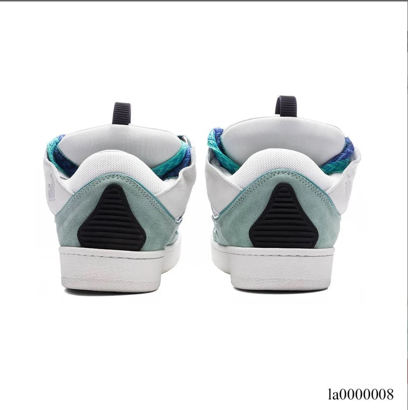 Lanvin Curb Sneaker White Blue Shoes Sneakers – la0000008