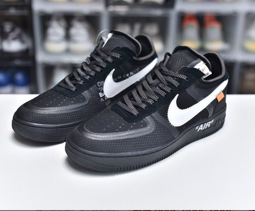 Air Force 1 Low Off-White Black White Shoes Sneakers